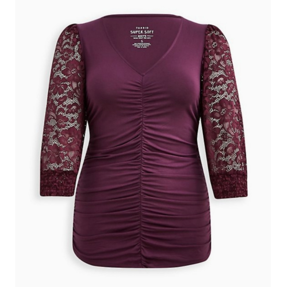NWT TORRID 2X V-NECK RAYON/SPANDEX TOP
